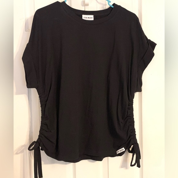 Steve Madden Tops - Steve Madden Black Ruched Women's Top Large